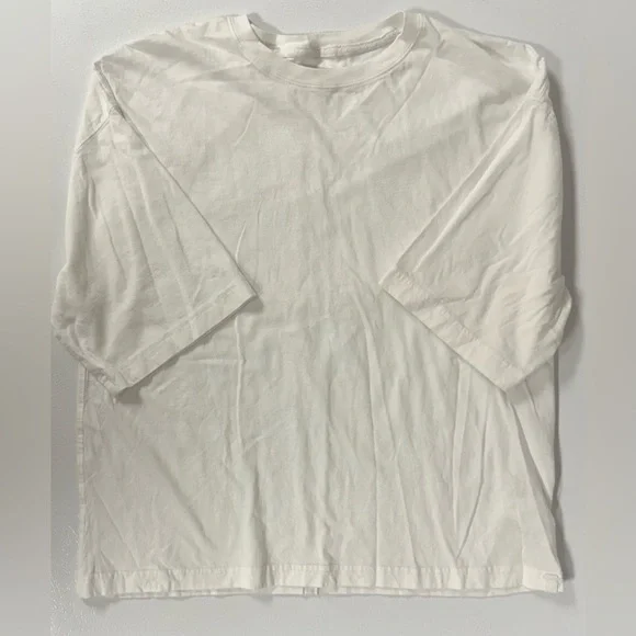 Free People We The Free Perfect Oversized Cotton Tee T-Shirt Crew Short White S - Picture 2 of 10